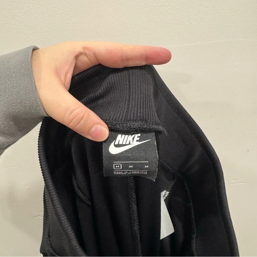 Nike Ribbed Black Wide Flare Leg Pants Medium